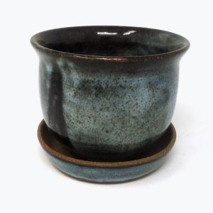 KC Ceramic pot glossy greyish blue (s)